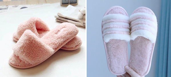 柔软毛绒拖鞋 冬日温暖必备