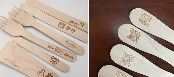 冷饮雪糕木棒雕刻打字，激光打标机轻松完成