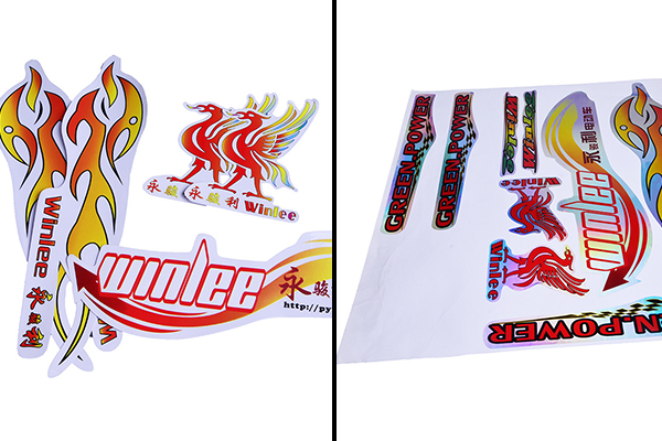 汽车车贴贴纸个性车标激光切割工艺