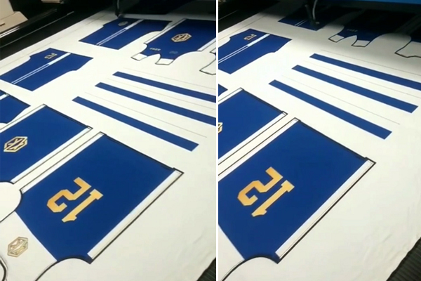 电动车挡风被切割“利器”—印花布料开料机