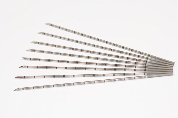 金属管穿刺针刻度激光旋转打标工艺