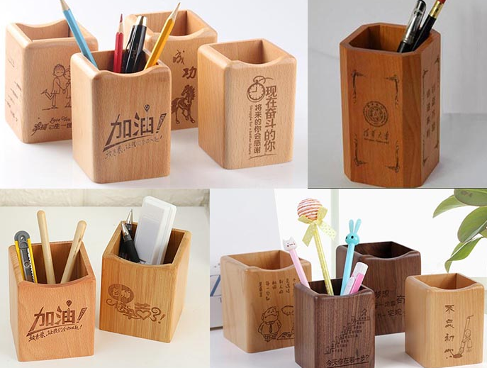 激光雕刻笔筒，书房更添文艺气息