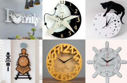 激光雕刻挂钟，一寸光阴一寸金