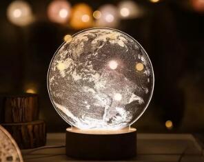 激光雕刻亚克力夜灯，装点你的梦乡