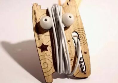 激光切割耳机绕线器，收纳从未如此简单